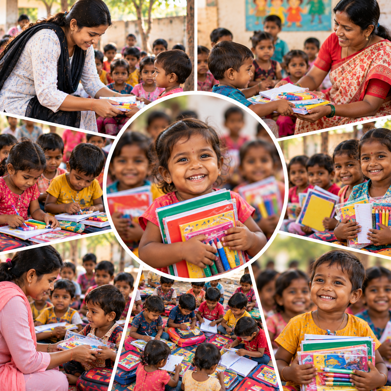 Stationery Distribution to Anganwadi Children: Supporting Early Childhood Education in Prayagraj
